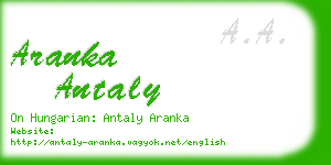 aranka antaly business card